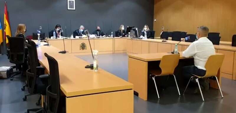 Imagen del juicio que comenzó este miércoles en la Audiencia de Las Palmas/TA.